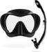 Cressi F1 & Supernova Dry Mask & Snorkel Kits, Black/Black