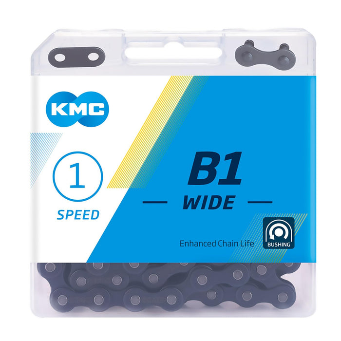 KMC Unisex's B1 Single Speed Chain, Black, Wide (1/8")