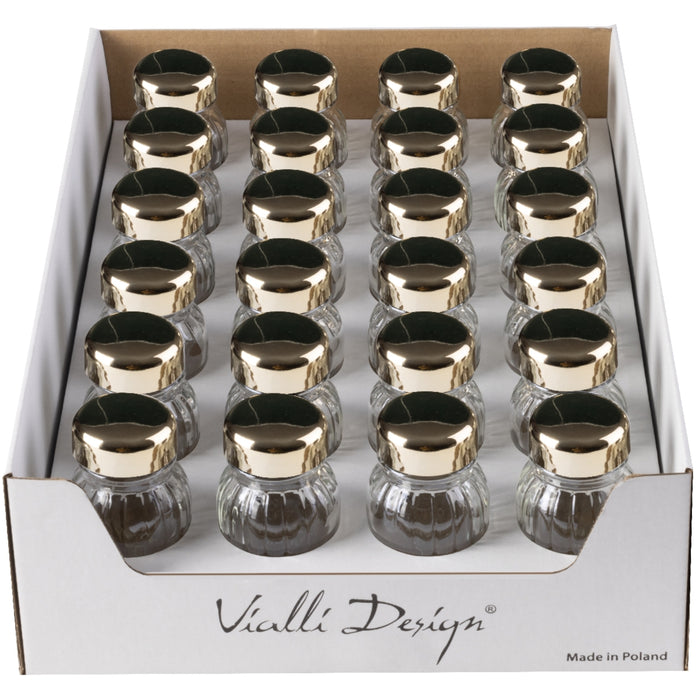 Vialli Design Display with spice jars Vilagio 24 pcs gold 1289