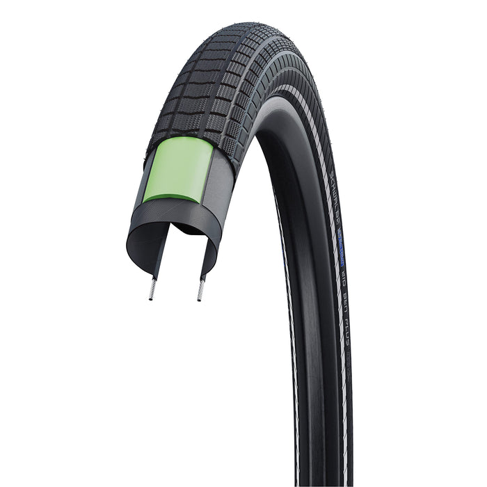 Schwalbe Unisex's Big Ben Plus Perf, GreenGuard, Snakeskin Tyres, Black, 55-507