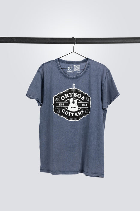 ORTEGA Americana Guitar T-Shirt - Vintage Washed Blue/XL