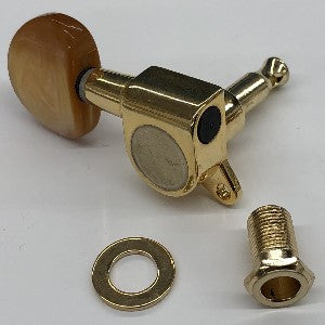 IBANEZ Machinehead right Die Cast - Golden Brown Peak Button