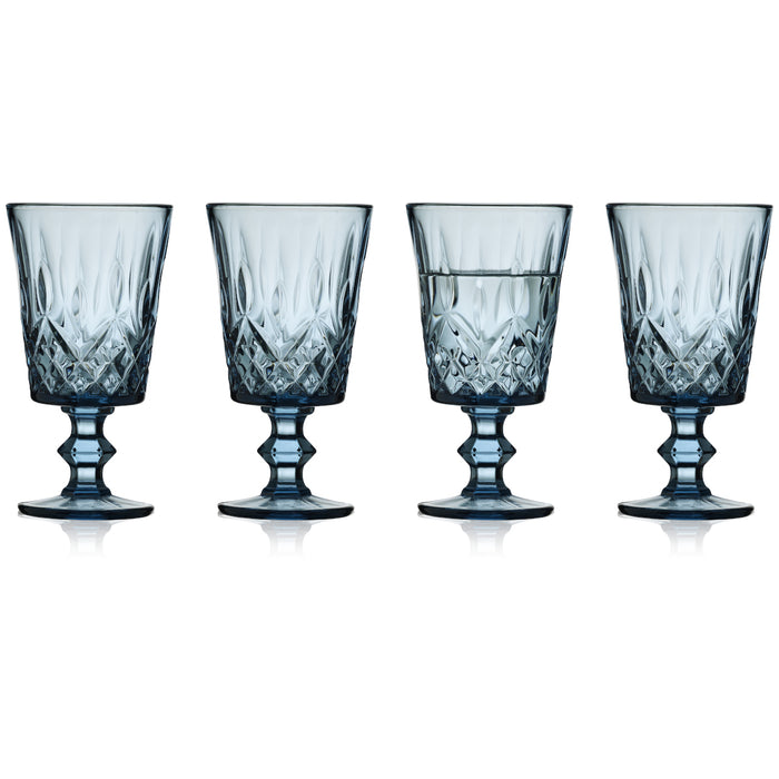 Lyngby Glas Sorrento plates 21 cm 4 pieces blue 32008