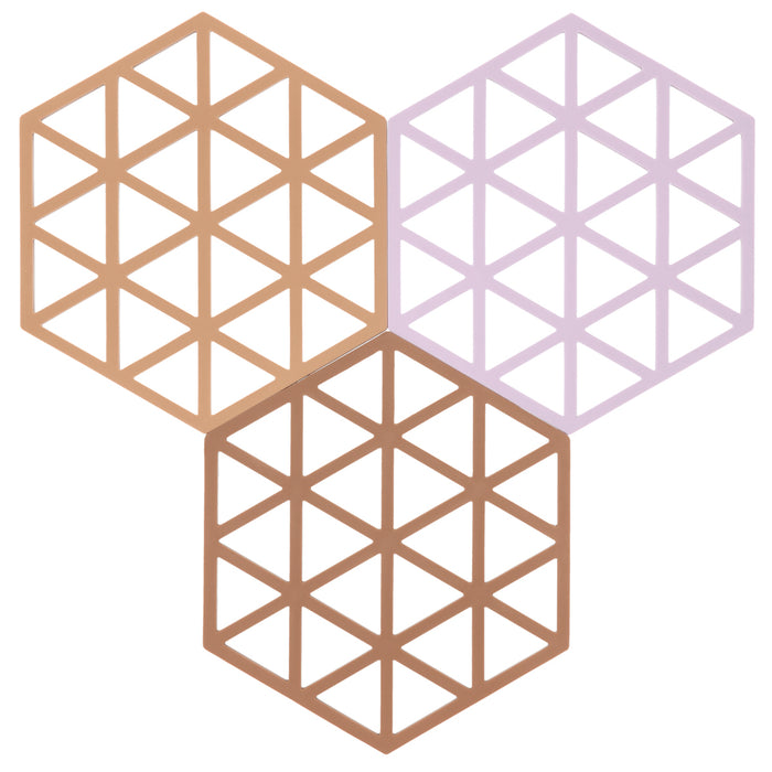 Zone Denmark Dish pads 3 pcs. Triangles Terracotta/Lupin/Almond 32707