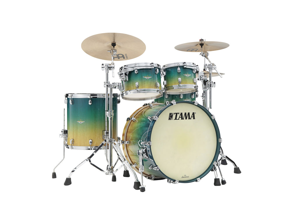 TAMA Starclassic Maple Exotic Shell Kit 4 pcs - Marine Shoreline Movingui Fade/Chrome HW