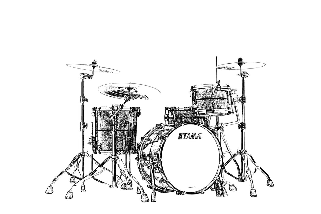 TAMA STAR Maple Shell Kit 3 pcs - Gloss Natural Curly Maple/Chrome HW