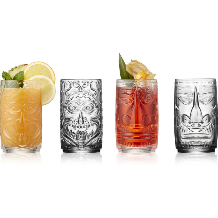 Lyngby Glas Szklanki do drinkГіw ze szkЕ‚a krysztaЕ‚owego Tiki 450 ml 4 sztuki 33783