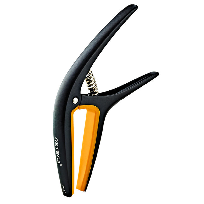ORTEGA Curved/Flat Guitar Capo - Black/Orange