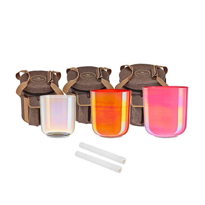 MEINL Sonic Energy Essence Crystal Singing Bowl Set E4/C4/G3/440 Hz - 3 pcs