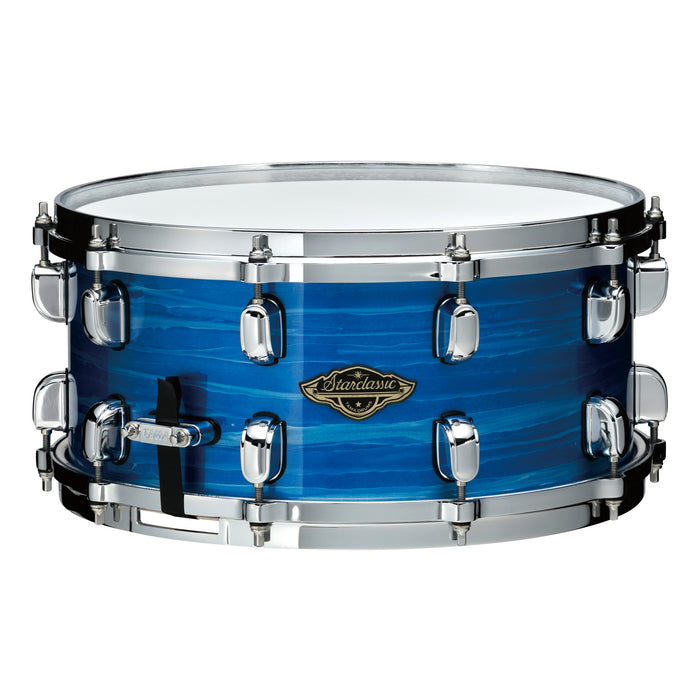 TAMA Starclassic Walnut/Birch Snare Drum 13" x 6" - Lacquer Ocean Blue Ripple/Chrome HW