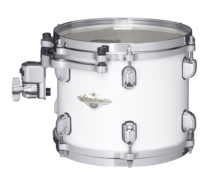 TAMA Starclassic Maple Lacquer Rack Tom 14" x 10" - Piano White/Chrome HW