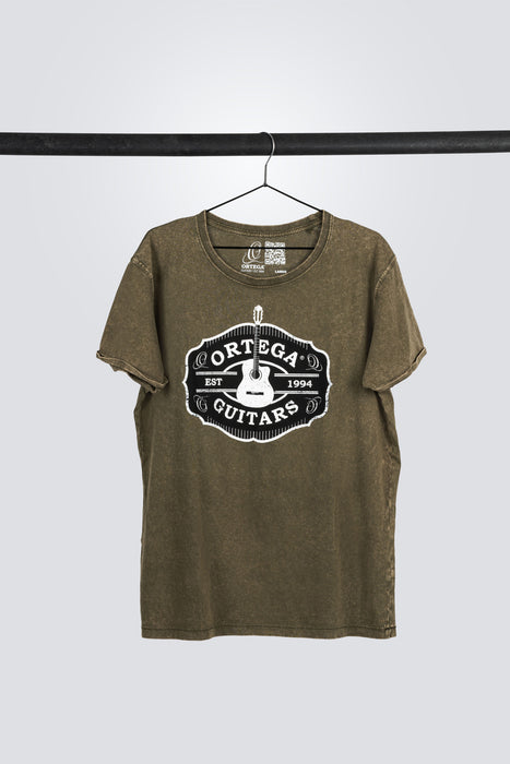 ORTEGA Americana Guitar T-Shirt - Vintage Washed Green/M
