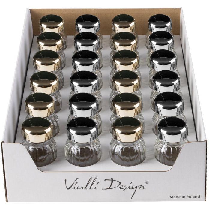 Vialli Design Display with spice jars Vilagio 12 gold + 12 silver 1326
