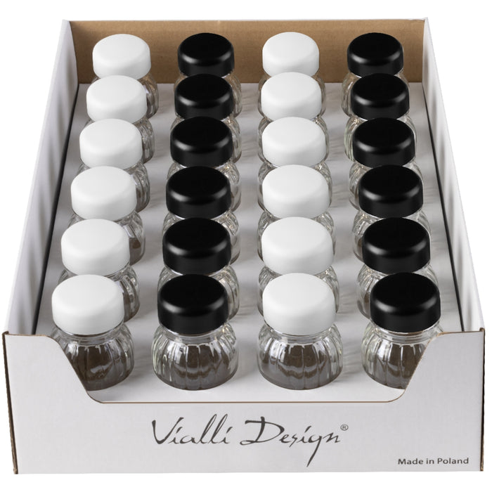 Vialli Design Display with spice jars Vilagio 12 white + 12 black 1333