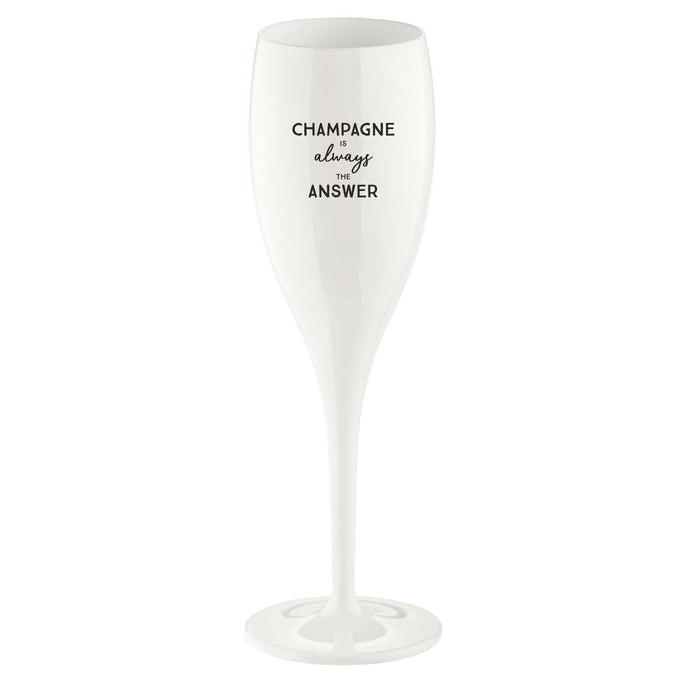 Koziol Champagne glass Cheers champagine is the answer 3913525