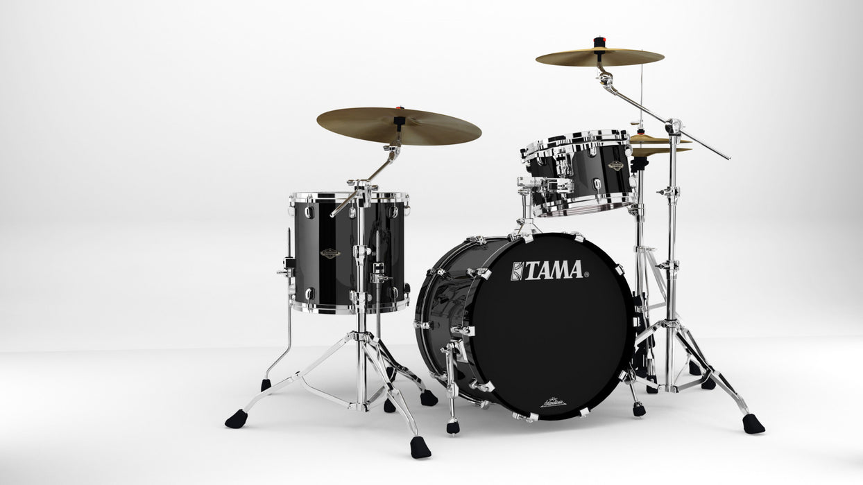 TAMA Starclassic Walnut/Birch Lacquer Shell Kit 3 pcs - Piano Black/Chrome HW