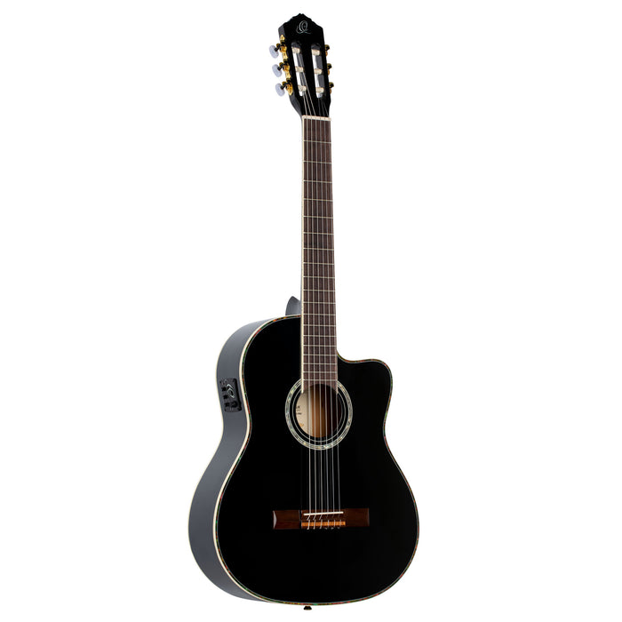 ORTEGA Family Series Pro 4/4 Classical Guitar 6 String - Solid Spruce / Mahogany Black + Gig Bag