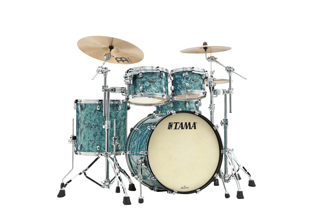 TAMA Starclassic Maple Duracover Wrap Shell Kit 4 pcs - Turquoise Pearl/Chrome HW