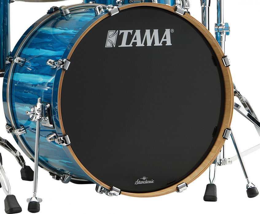 TAMA Starclassic Performer Bass Drum 24" x 16" - Sky Blue Aurora/Chrome HW/with Mount
