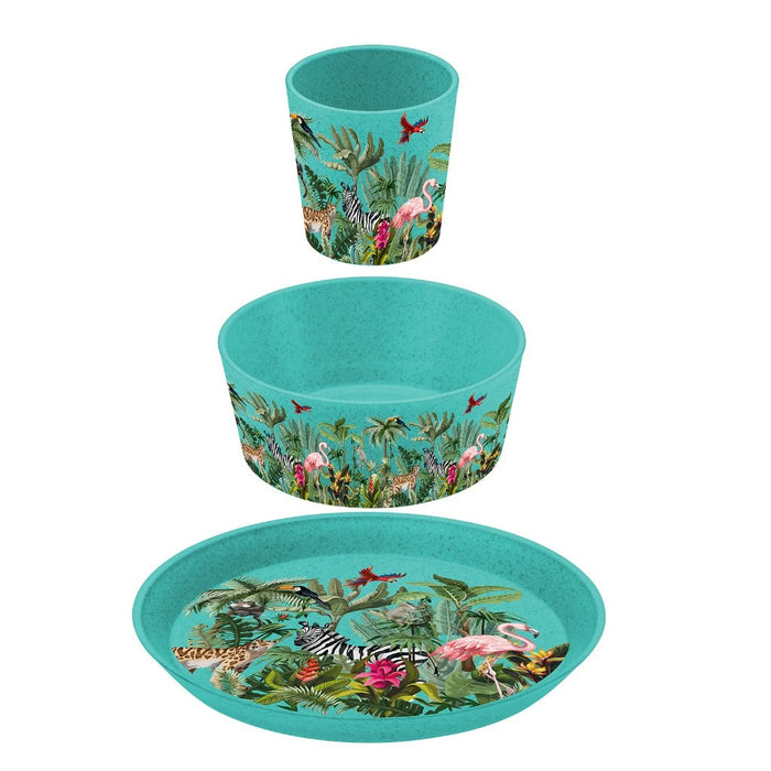 Koziol Set of children's dishes 3 el. Connect Organic Jungle 1429682