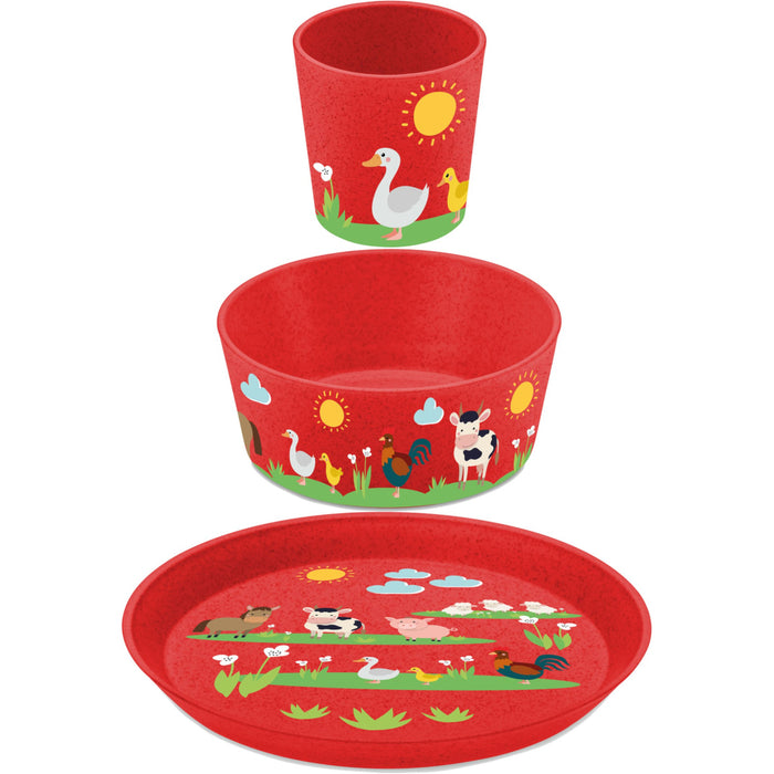 Koziol Set of children's dishes 3 el. Connect Organic Farm 1430676