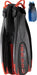 Cressi Maui Short Adjustable Open Heel Fins, Black/Red, L/XL