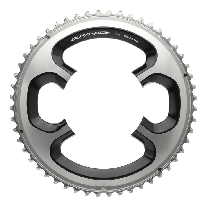 SHIMANO 52D 9000 D.Ace (52/36) Plate, Black, One Size