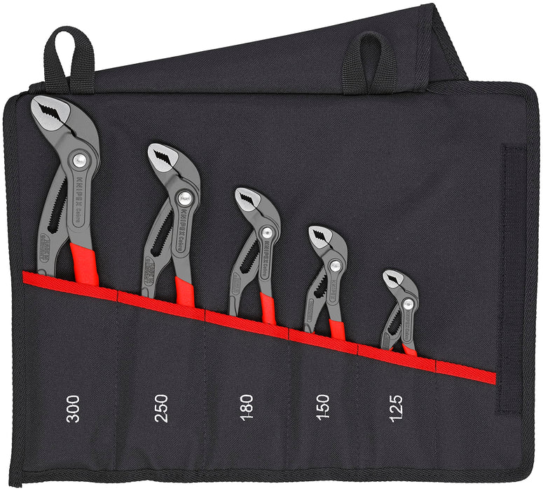 Knipex 00 19 55 S5 Cobra Set Water Pump Pliers Set in Roll-Up Bag