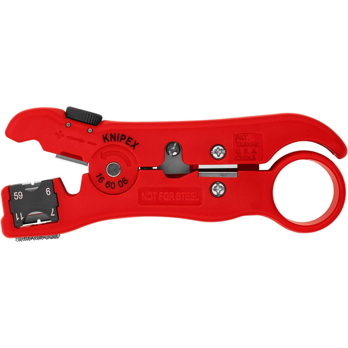 Knipex 16 60 06 SB Stripping Tool for coax cables and data cable 4,92"