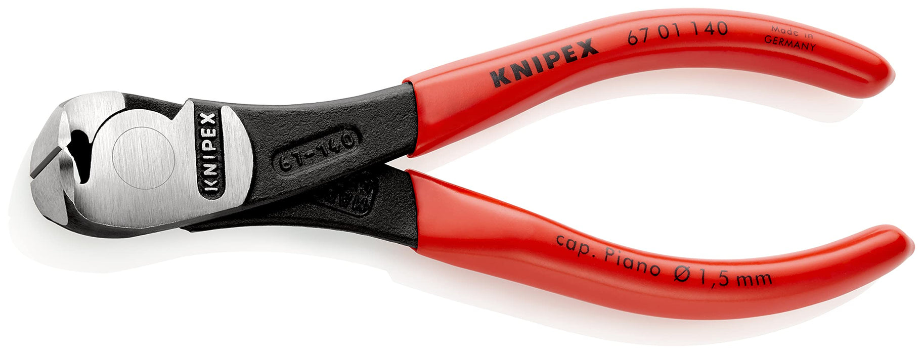Knipex 67 01 140 SB High Leverage End Cutting Nipper black atramentized, plastic coated 140 mm