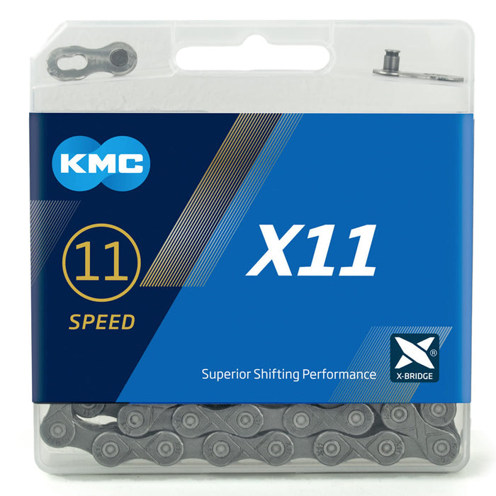 KMC Unisex's X11 Chain, Grey, 114 Link