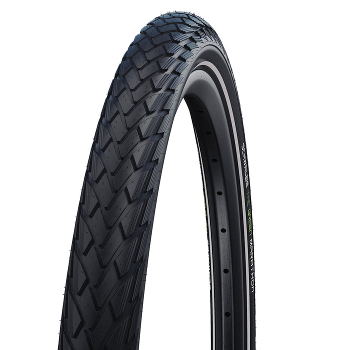Schwalbe Green Marathon Tire - 20 x 1.75, Clincher, Wire, Black/Reflective, Performance Line, GreenGuard, TwinSkin,