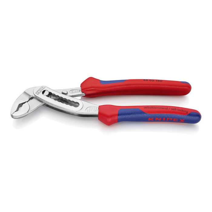 Knipex 88 05 180 Water Pump Pliers "Alligator" 7,09" with soft handle chrome plated