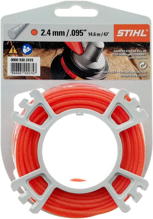 Stihl 0000-930-2419 trimmer line, round, silent 2,4 mm x 14 m,