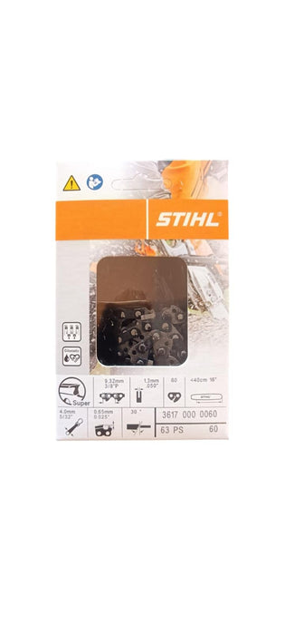 Stihl 3617-000-0060 Chain 63 PS 3/8"P 1.3 mm