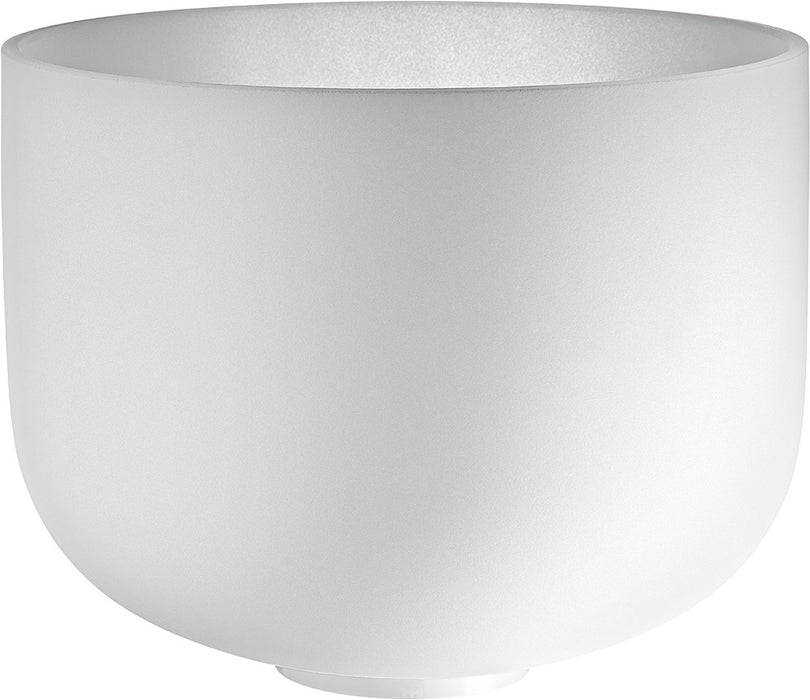 MEINL Sonic Energy White-Frosted Crystal Singing Bowl 12" - F4/Heart Chakra/432 Hz