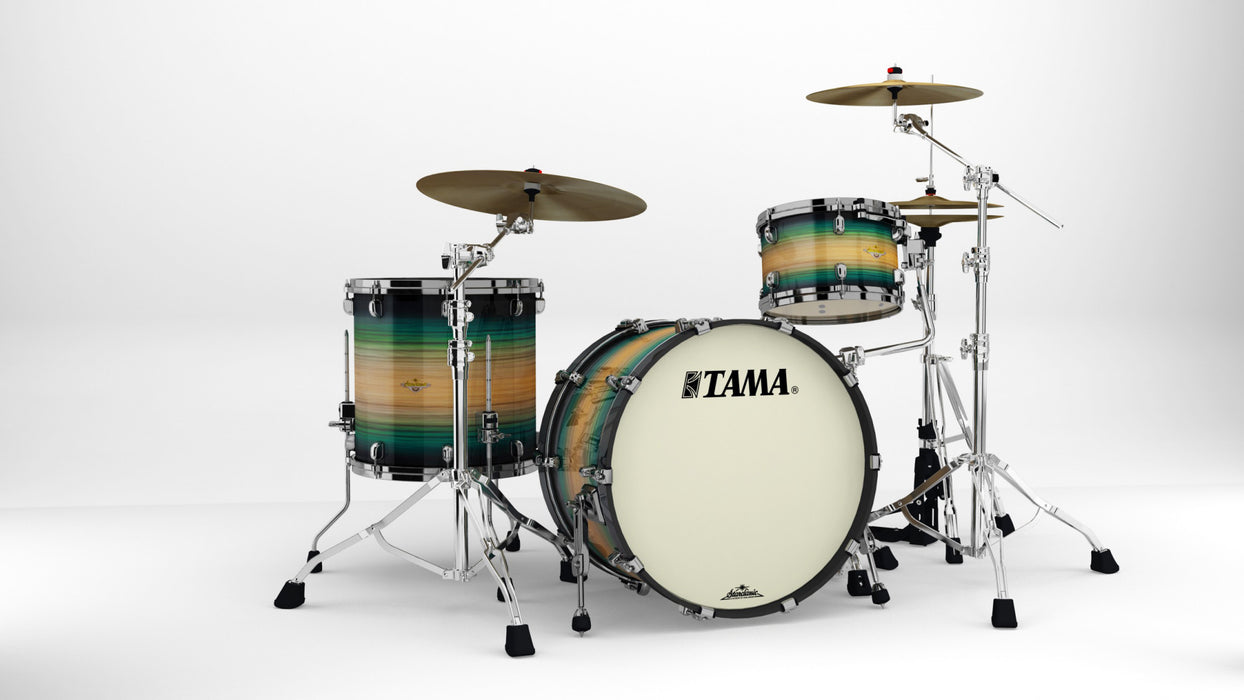 TAMA Starclassic Maple Exotic Shell Kit 3 pcs - Emerald Pacific Walnut Burst/Black Nickel HW