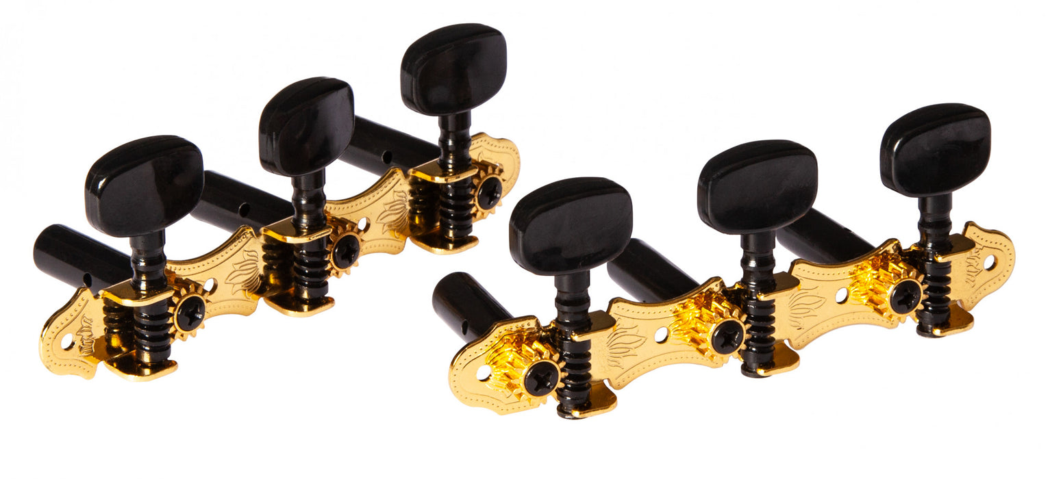 ORTEGA Family Series Guitar Tuning Machines - Gold/Black