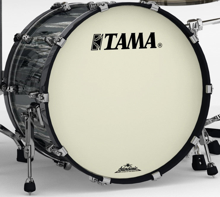 TAMA Starclassic Maple Lacquer Bass Drum 18" x 14" - Black Clouds & Silver Linings/Black Nickel HW/with Mount
