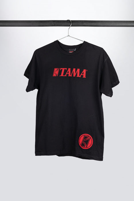 Tama t-shirt in black with red logo on chest