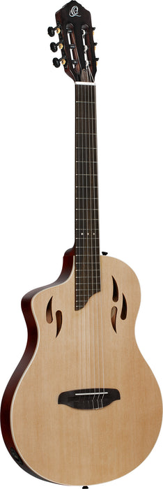 ORTEGA TourPlayer DeLuxe Nylon String Guitar 6 String Lefty - Spruce Natural + Gig Bag