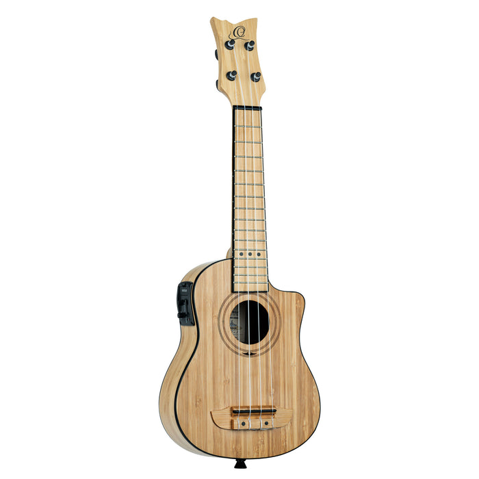 ORTEGA Bamboo Series Soprano Ukulele 4 String - Solid Bamboo Natural + Bag