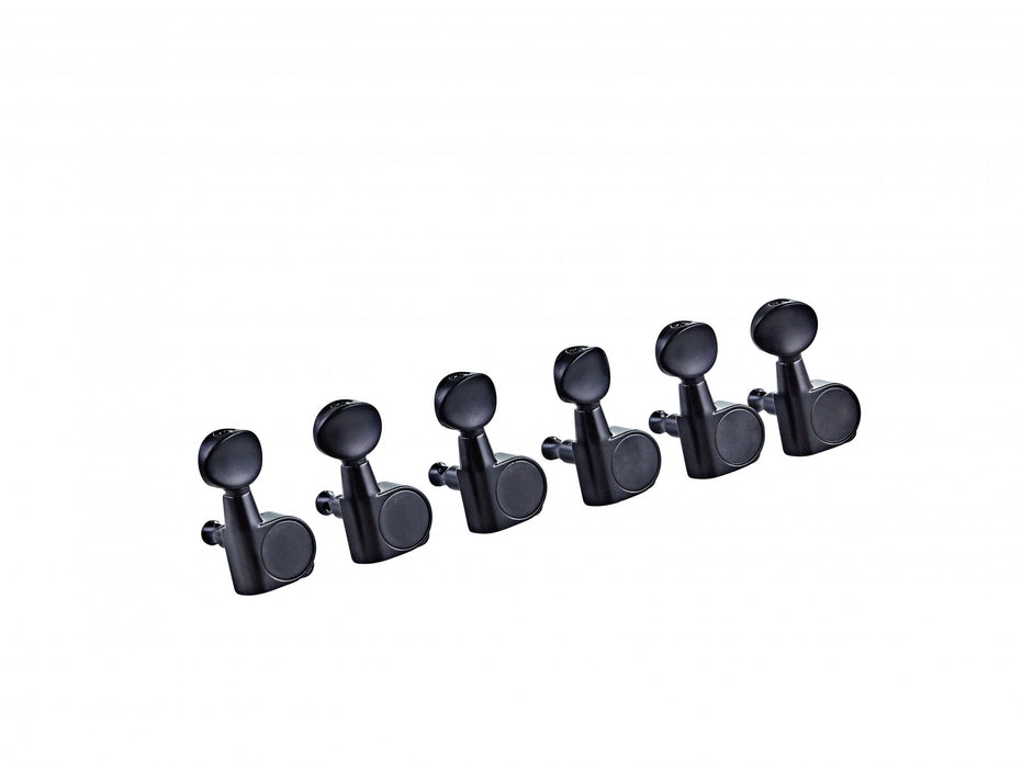 ORTEGA 6 in Line Guitar Tuning Machines - Gloss Black