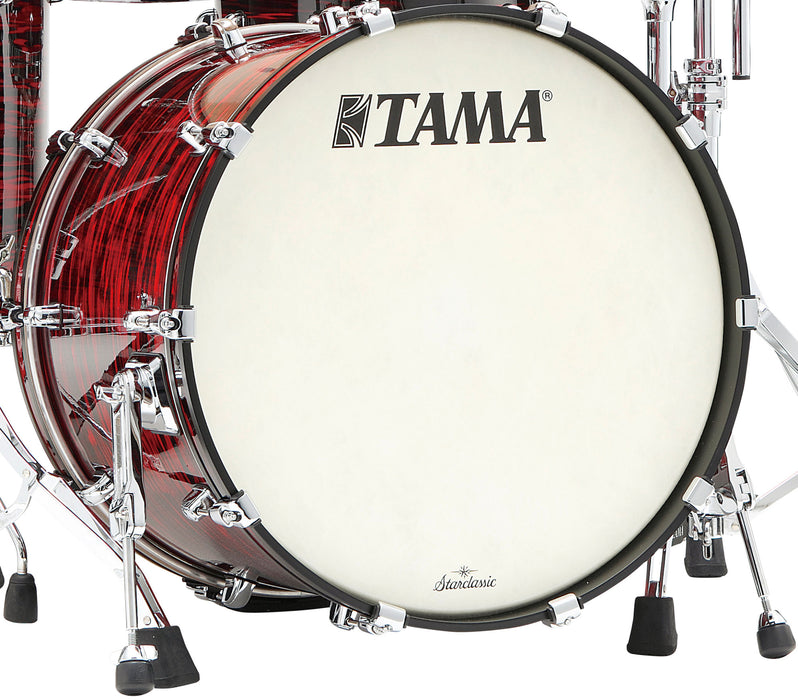 TAMA Starclassic Maple Duracover Wrap Bass Drum 22" x 16" - Red Oyster/Chrome HW/without Mount