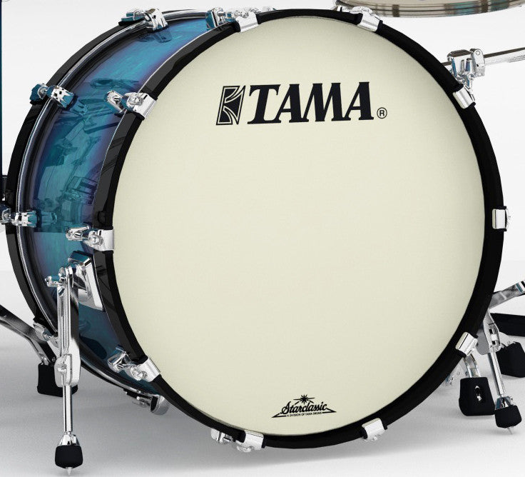 TAMA Starclassic Maple Lacquer Bass Drum 16" x 12" - Molten Electric Blue Burst/Chrome HW/with Mount
