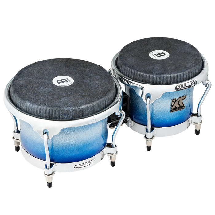 MEINL Percussion Artist Series Bongo William "Kachiro" Thompson, REMO® Black Calfskin Skyndeep Heads - 7" & 8 1/2" Electric Sky
