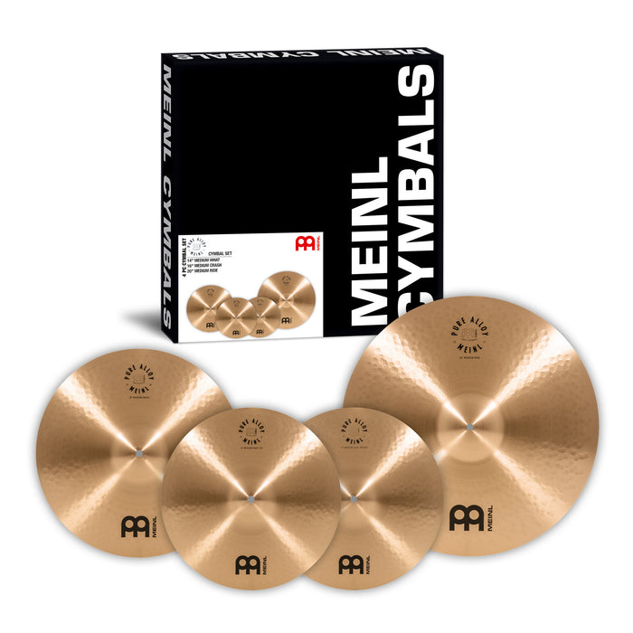 MEINL Cymbals Pure Alloy Cymbal Set - 14” / 16” / 20”