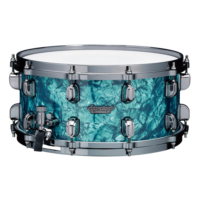 TAMA Starclassic Maple Snare Drum 14" x 8" - Turquoise Pearl/Black Nickel HW