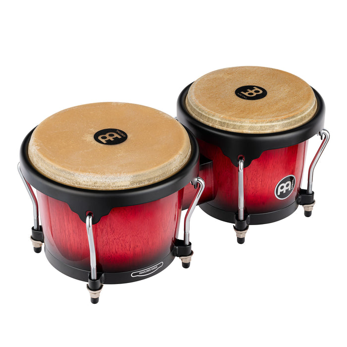 MEINL Percussion Headliner Series Wood Bongo 6 3/4" Macho & 8" Hembra - Wine Red Burst
