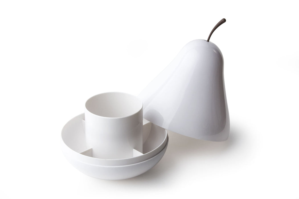 Qualy Pear container white 10148-WH